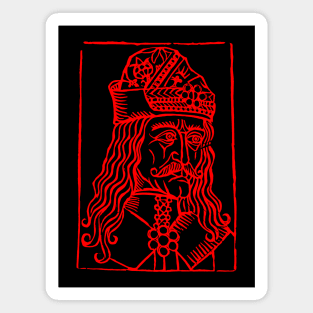 Medieval Vlad Tepes Woodcut Magnet